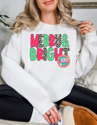 merry &amp; bright crewneck
