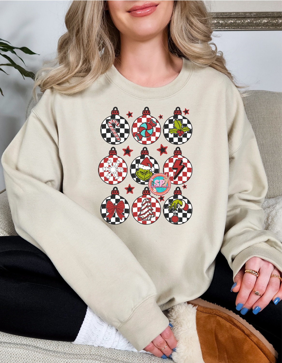Grinch ornaments crewneck