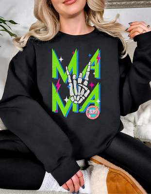 lime green mama crewneck