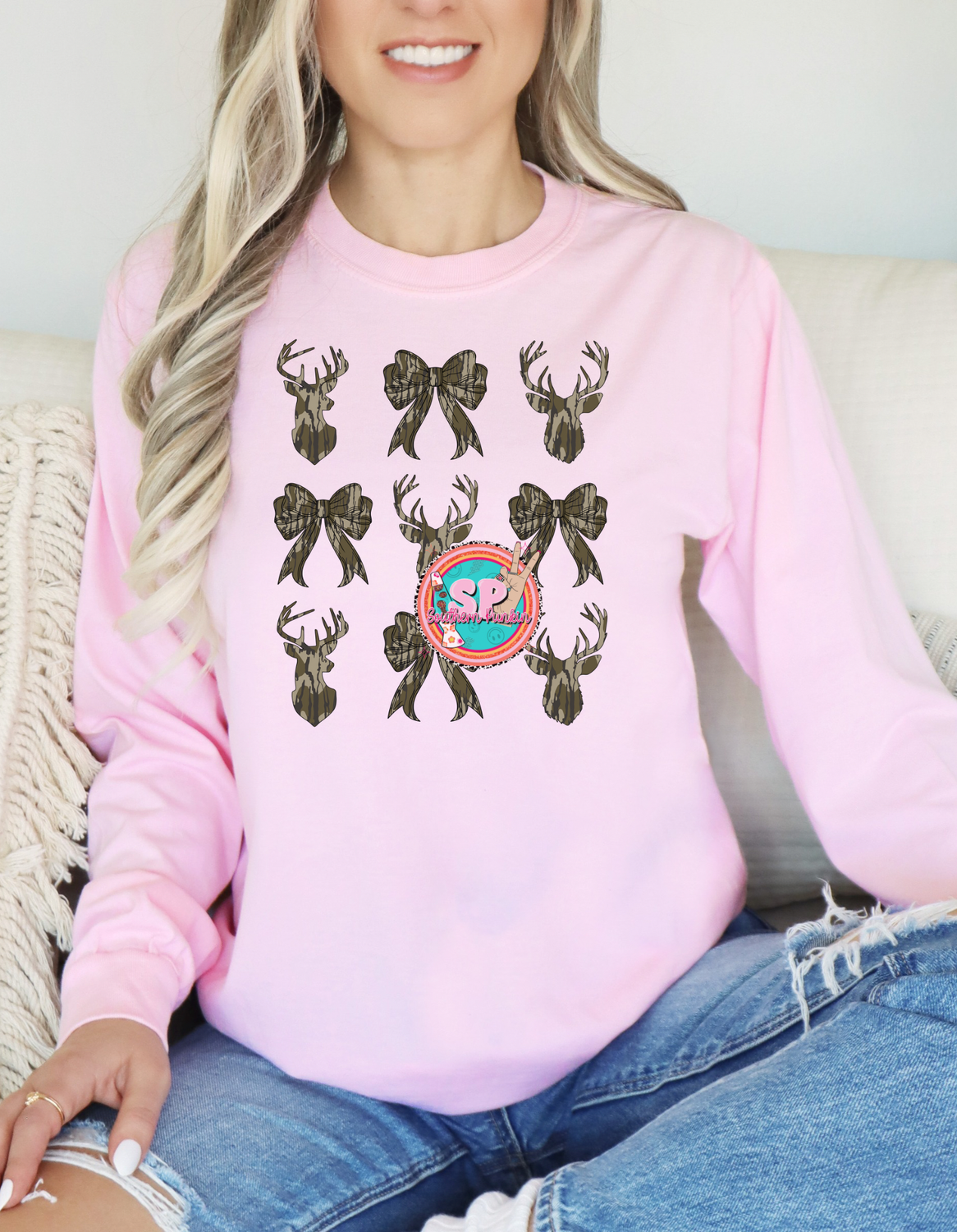 Deer And Bows Long Sleeve