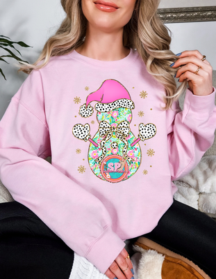Colorful Snowman Crewneck