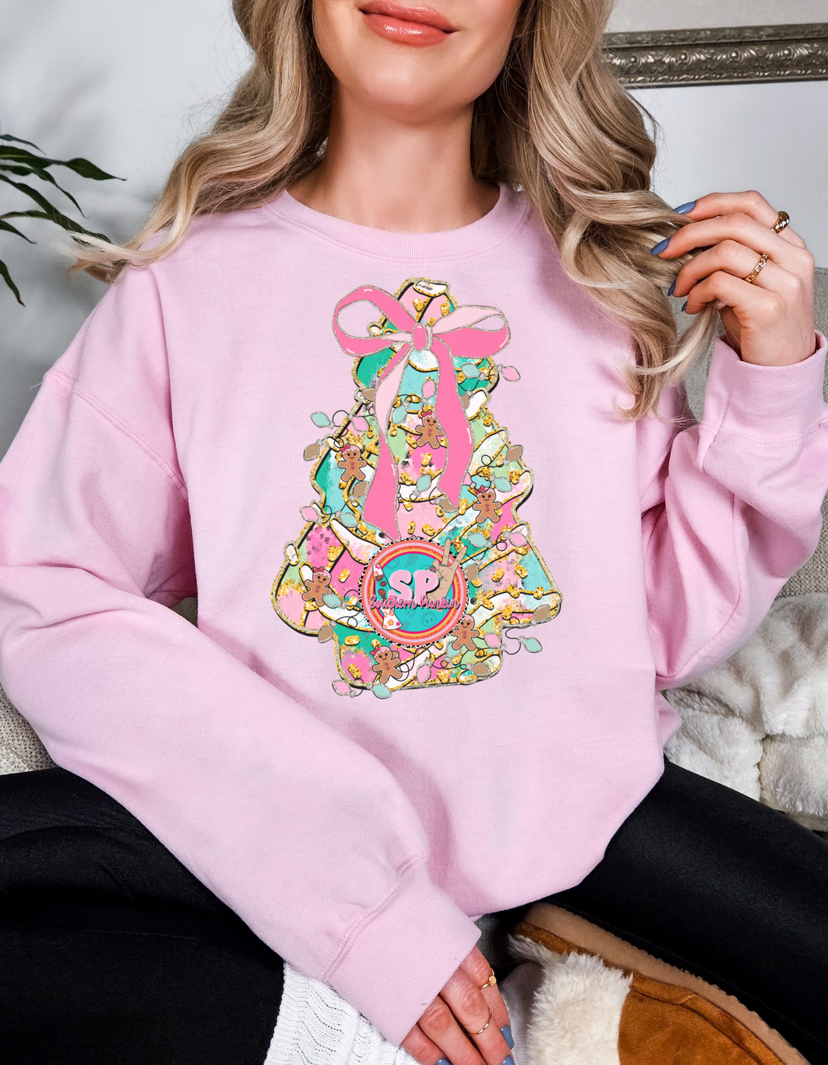 Cute Christmas Cake Crewneck