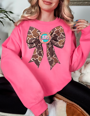Camo Bow Crewneck
