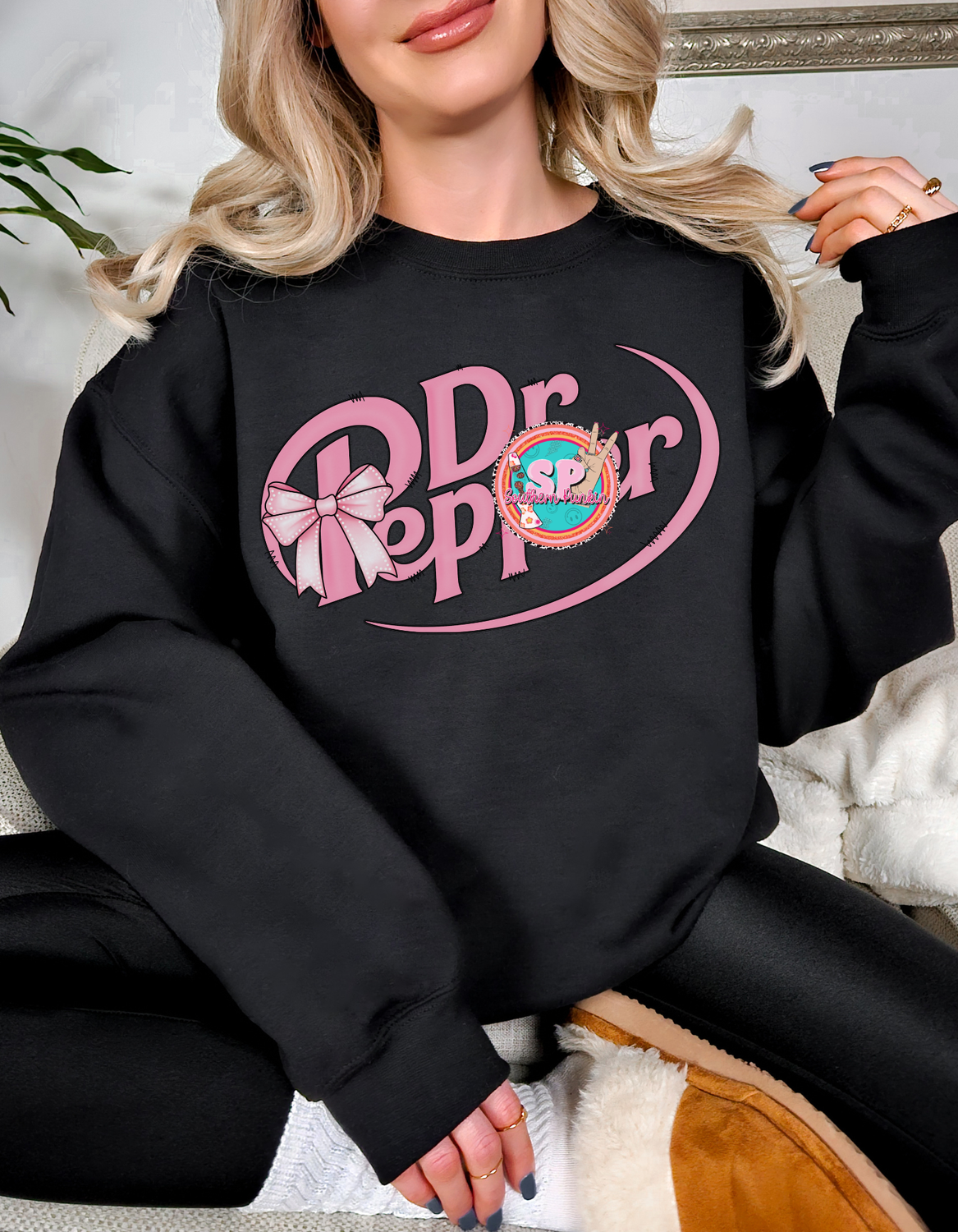 Dr Pepper Bow Crewneck