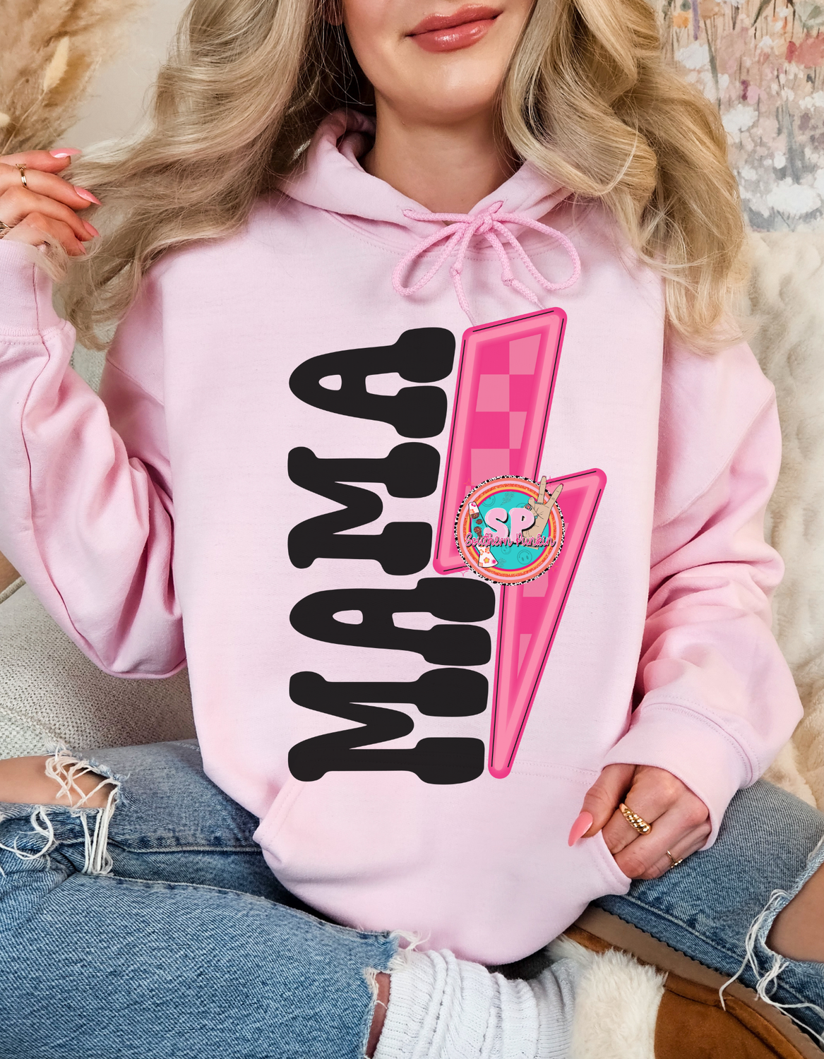 Mama Lightning Bolt Hoodie