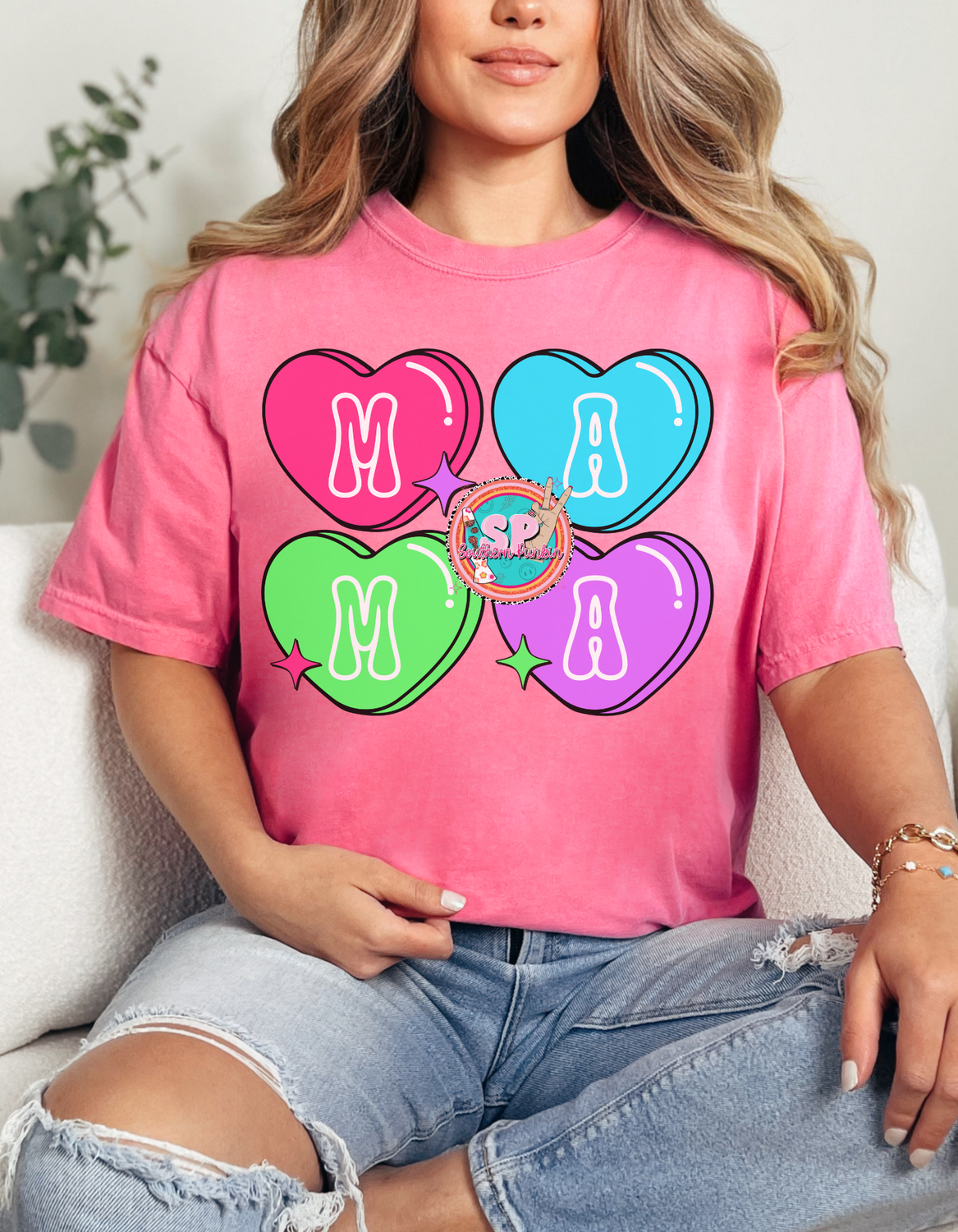 Neon Heart Mama Shirt