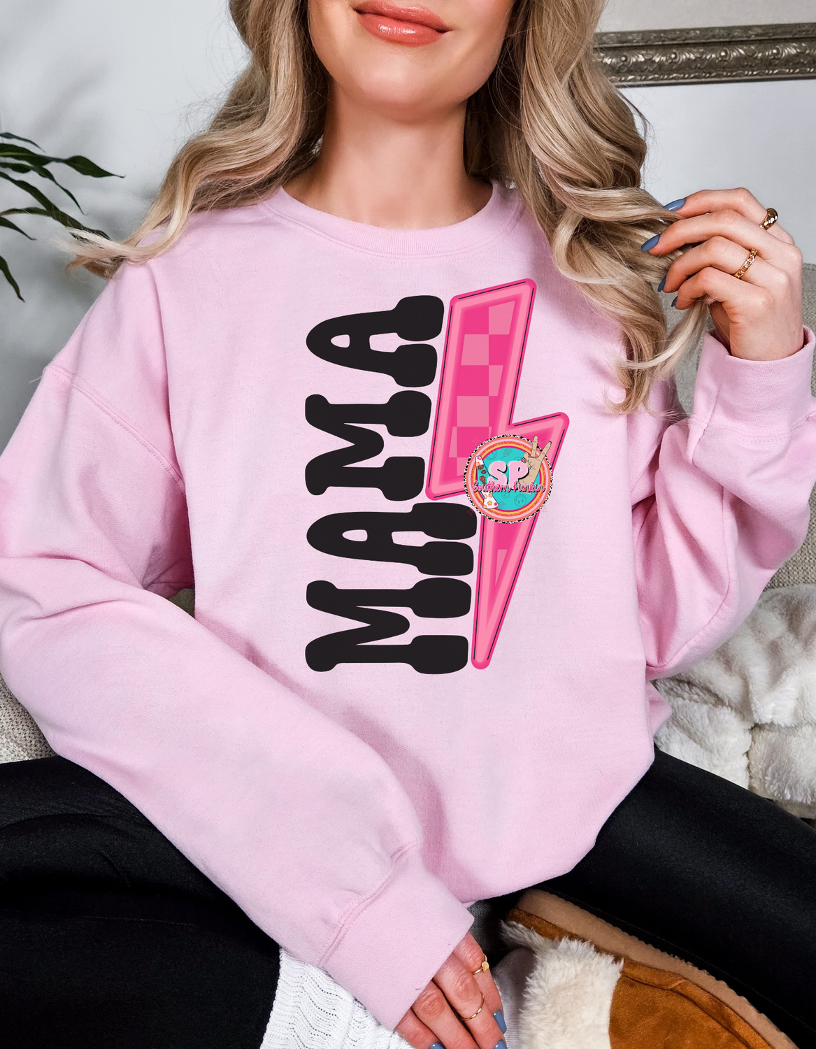 Mama Lighting Bolt Crewneck