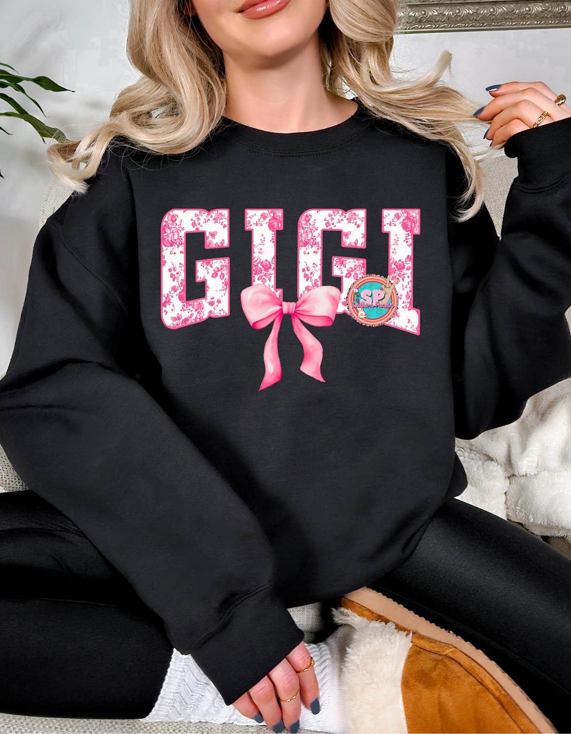 Gigi Pink Bow Crewneck