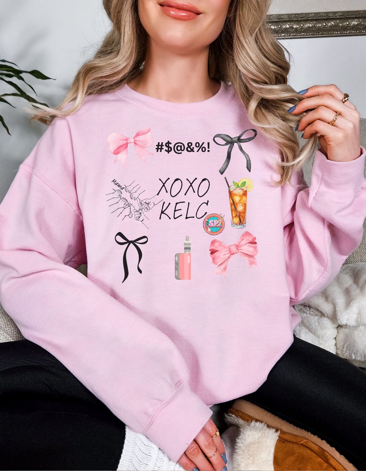 Light Pink Xoxo KELC Crewneck