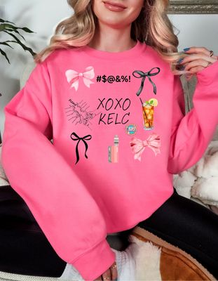 Bright Pink Xoxo KELC Crewneck
