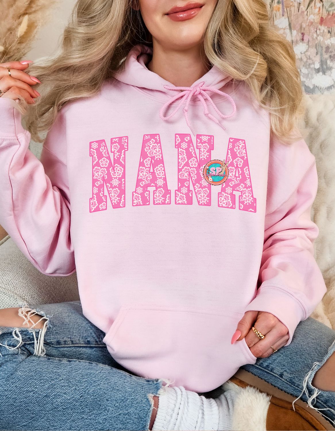 Nana Pink Lace Hoodie