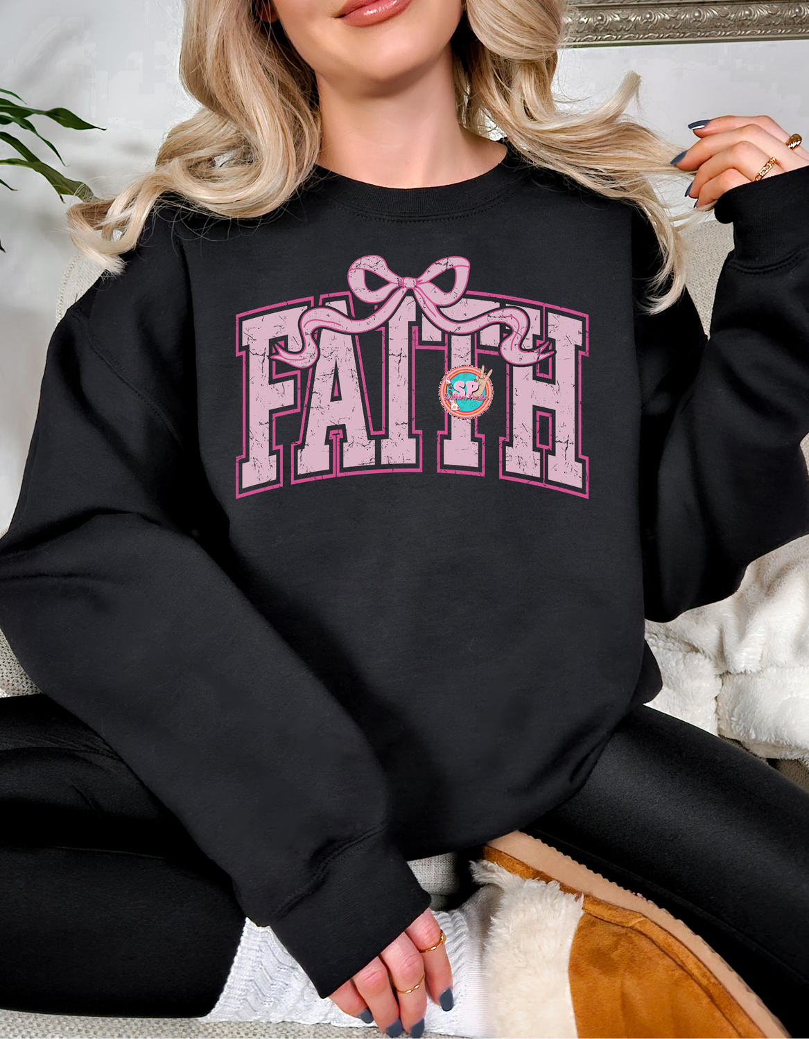 Faith Bow Crewneck