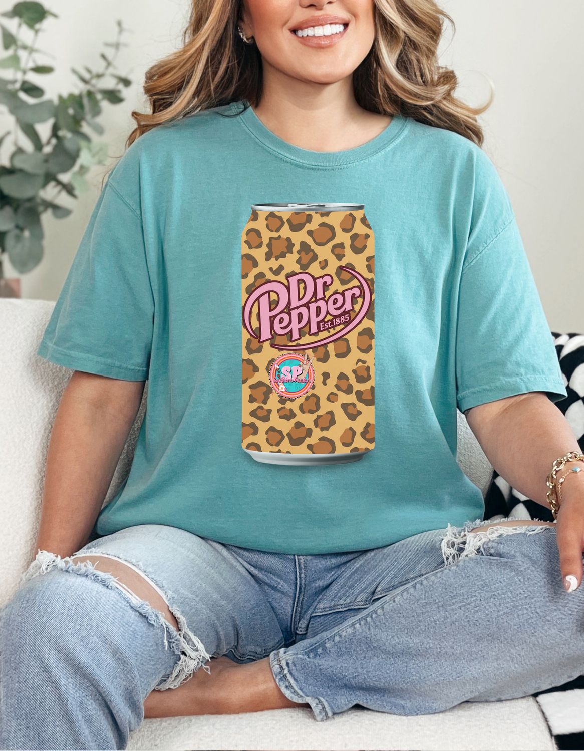 Tan Cheetah Dr Pepper Can Shirt