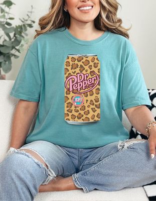 Tan Cheetah Dr Pepper Can Shirt