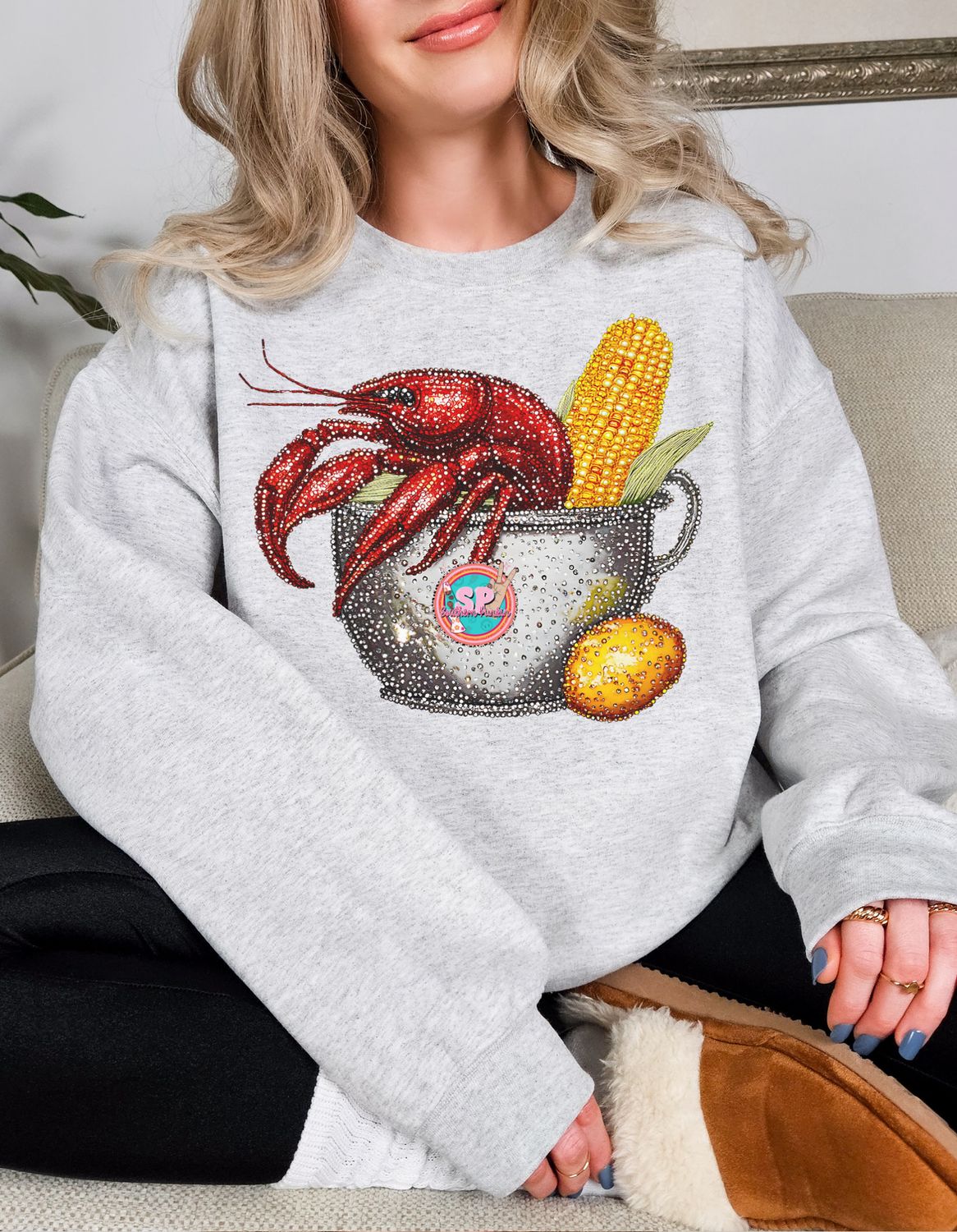 Sequin Seafood Boil Crewneck