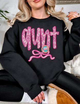 Pink Bow Aunt Crewneck