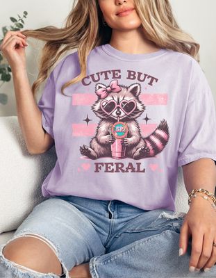 DTF PRINT cute But Feral Raccoon