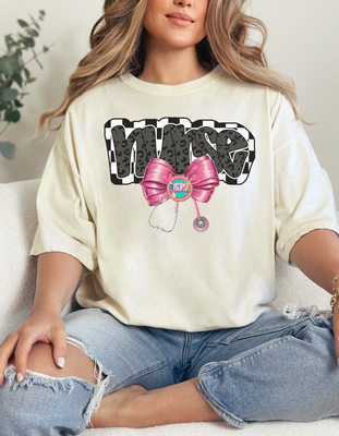 Nurse Checkered Pink Now Shirt