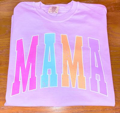 Pastel Bold Distress Mama Shirt