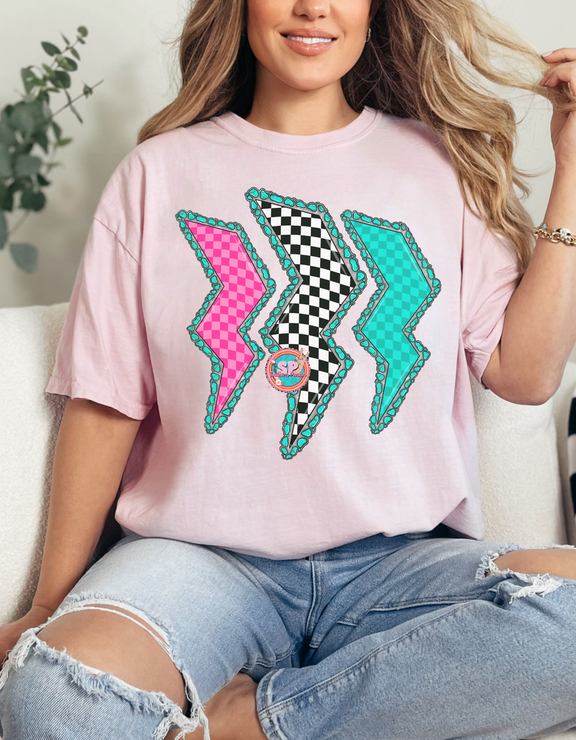 3 Western Lighting Bolt Shirt