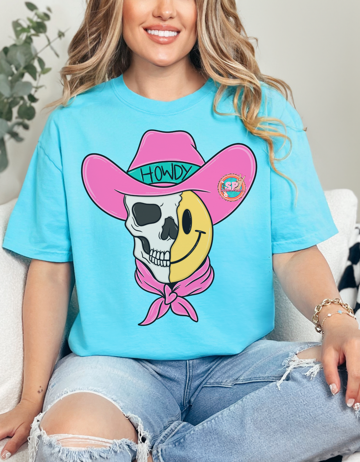 Smiley Skull Cowboy Shirt