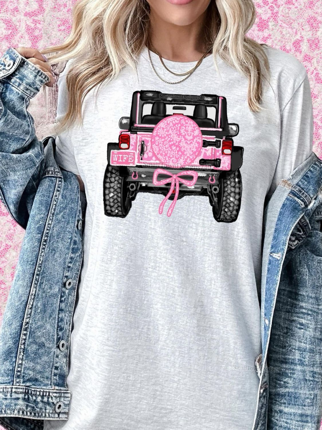 Wife Pink Jeep Shirt