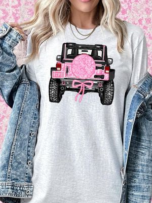 Wife Pink Jeep Shirt
