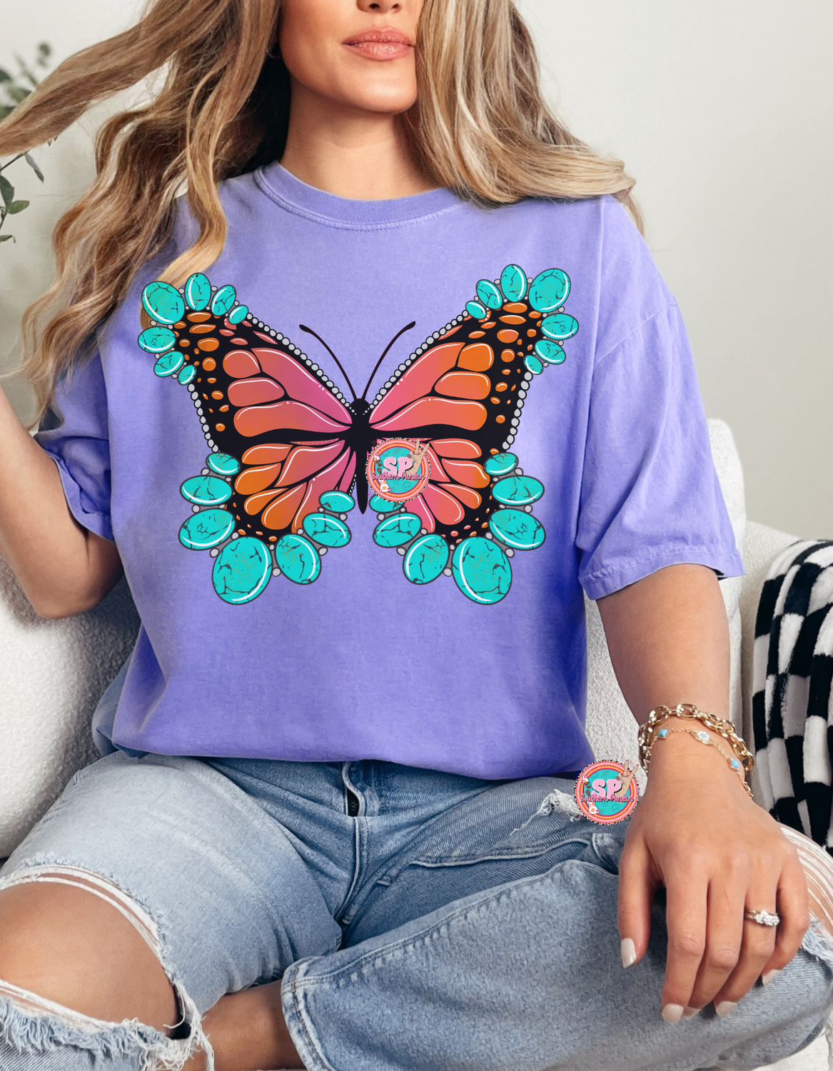 Orange Butterfly Shirt