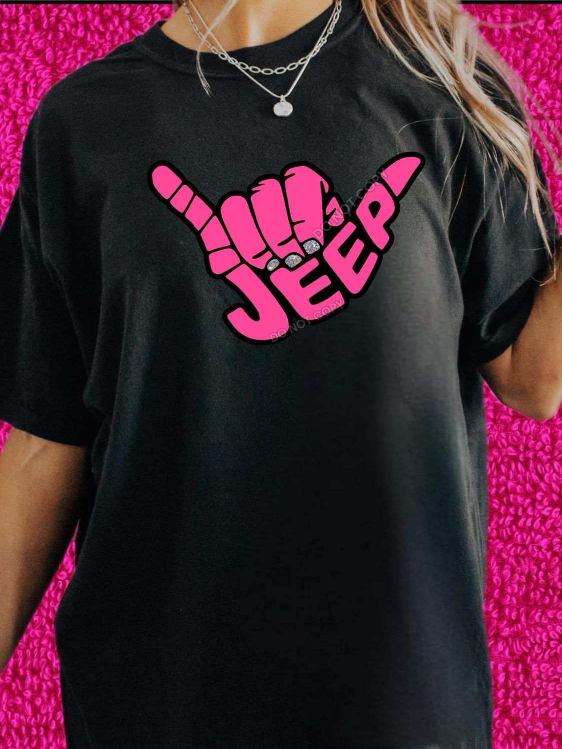 Pink Jeep Hand Shirt