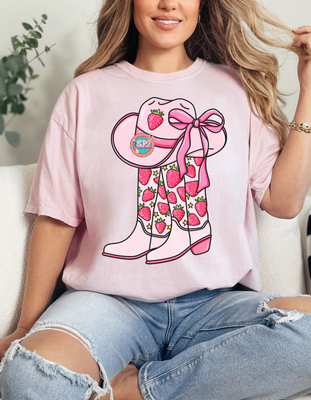Strawberry Cowboy Boots Shirt