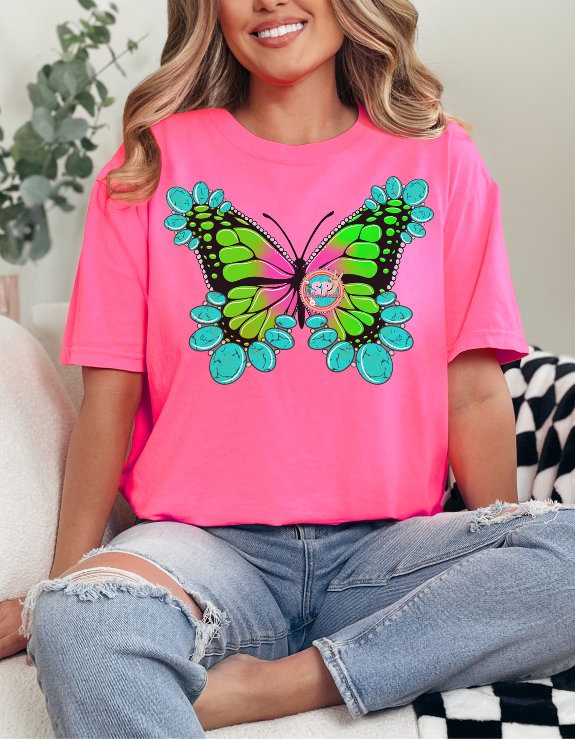 Green Butterfly Shirt