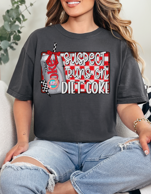 Suspect Runs Off Of Diet Coke Shirt