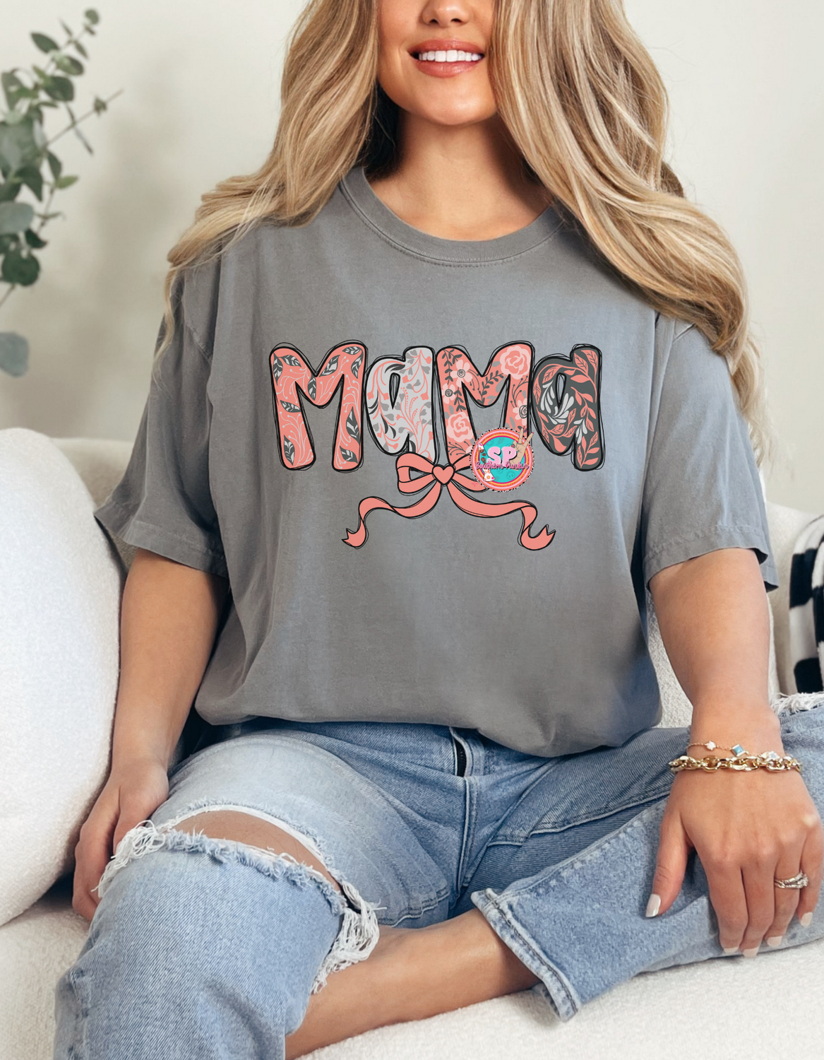 Floral Mama Bow Shirt
