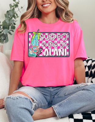 Suspect Runs On Alani Shirt