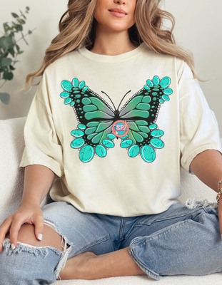 Teal Butterfly Shirt