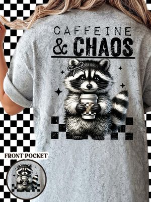 Caffeine And Chaos Raccoon Shirt