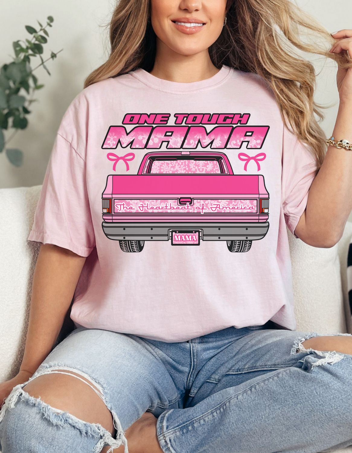 One Tough Pink Truck Mama Shirt