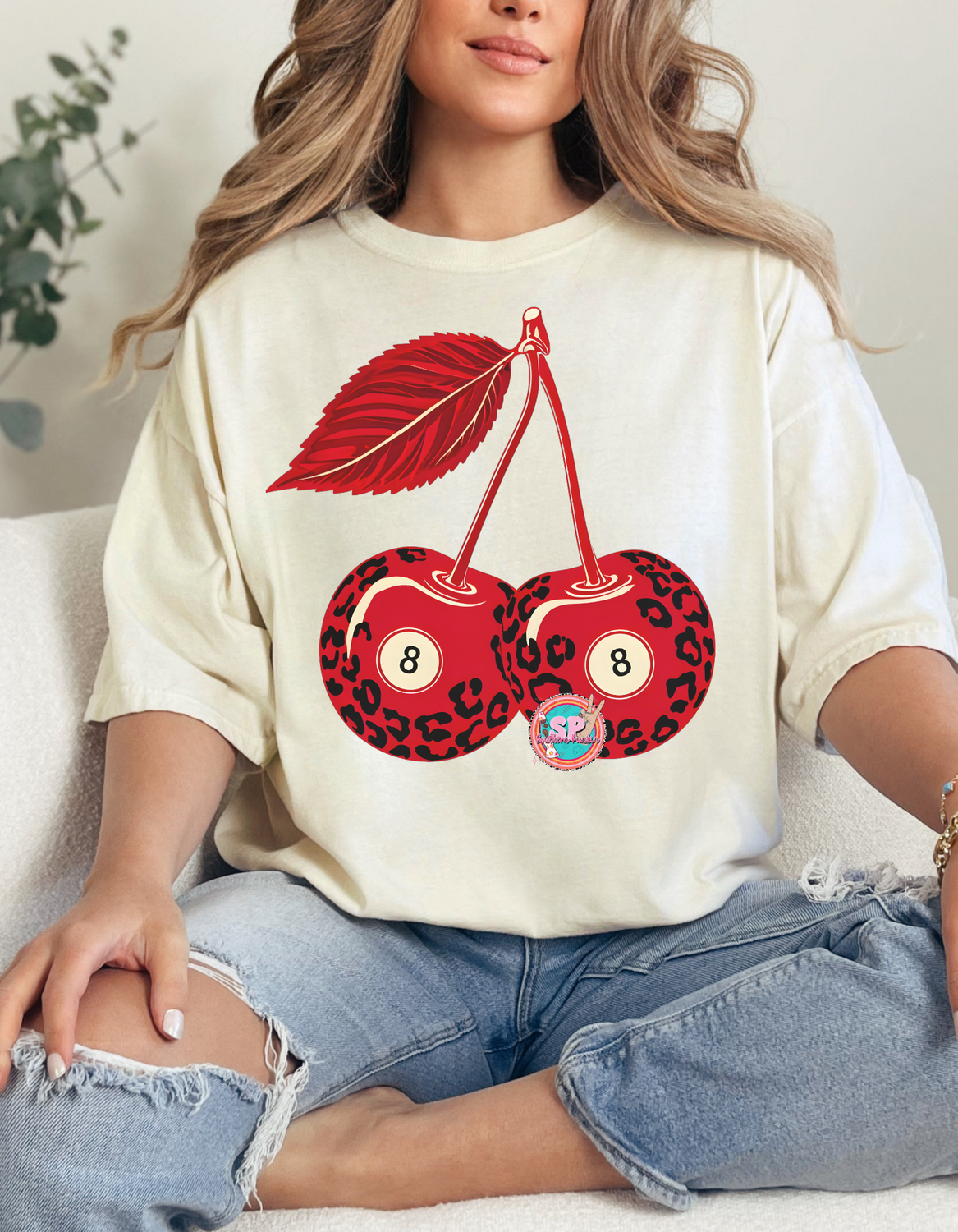 Leopard 8 Ball Cherries Shirt