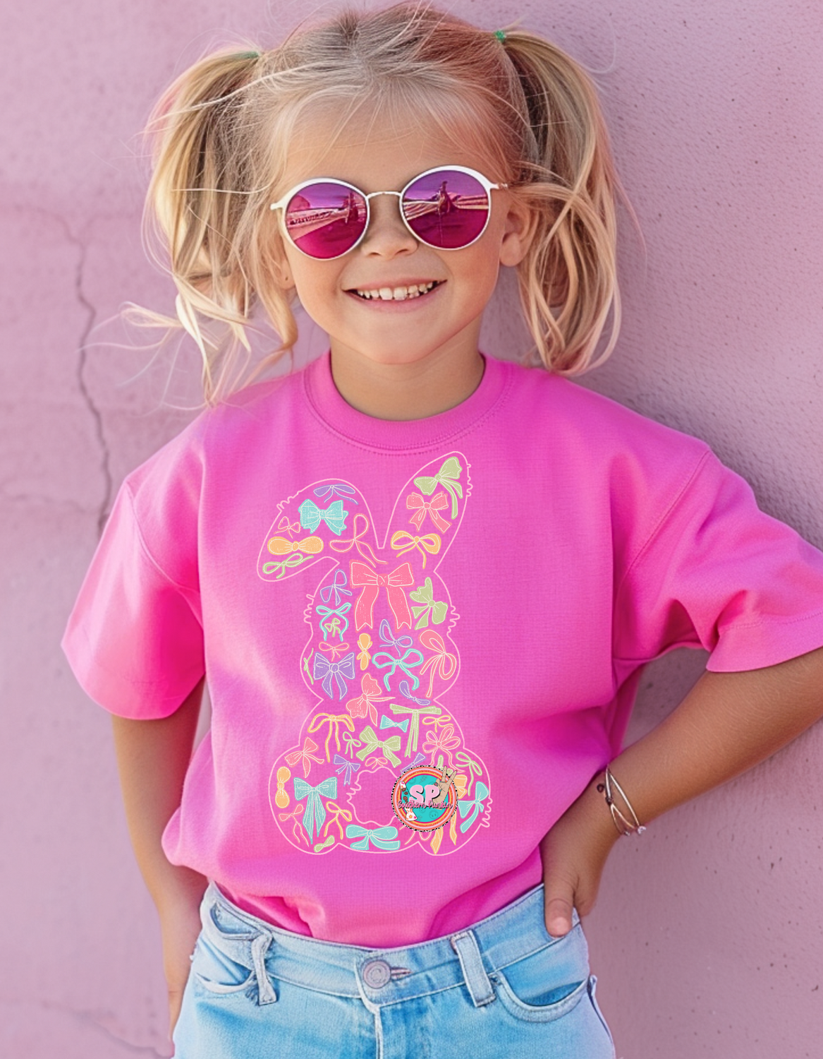 YOUTH bow Bunny Shirt