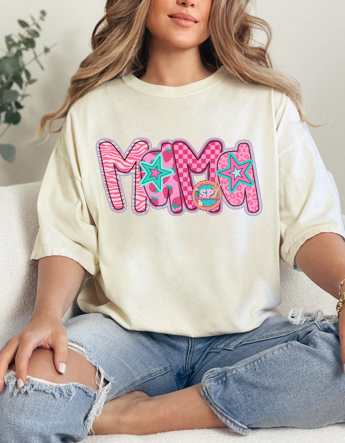 Pink Zebra Strawberry Mama Shirt
