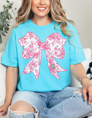 Floral Pink Bow Shirt