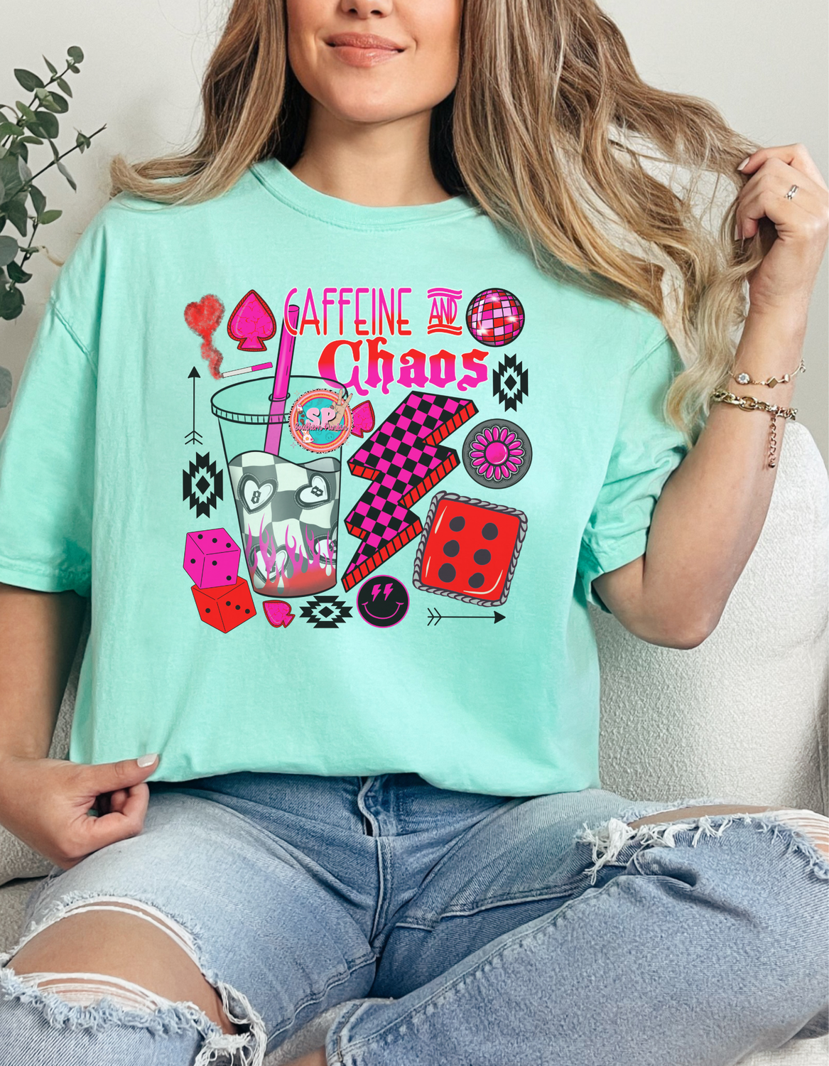 Caffeine And Chaos Western Shirt