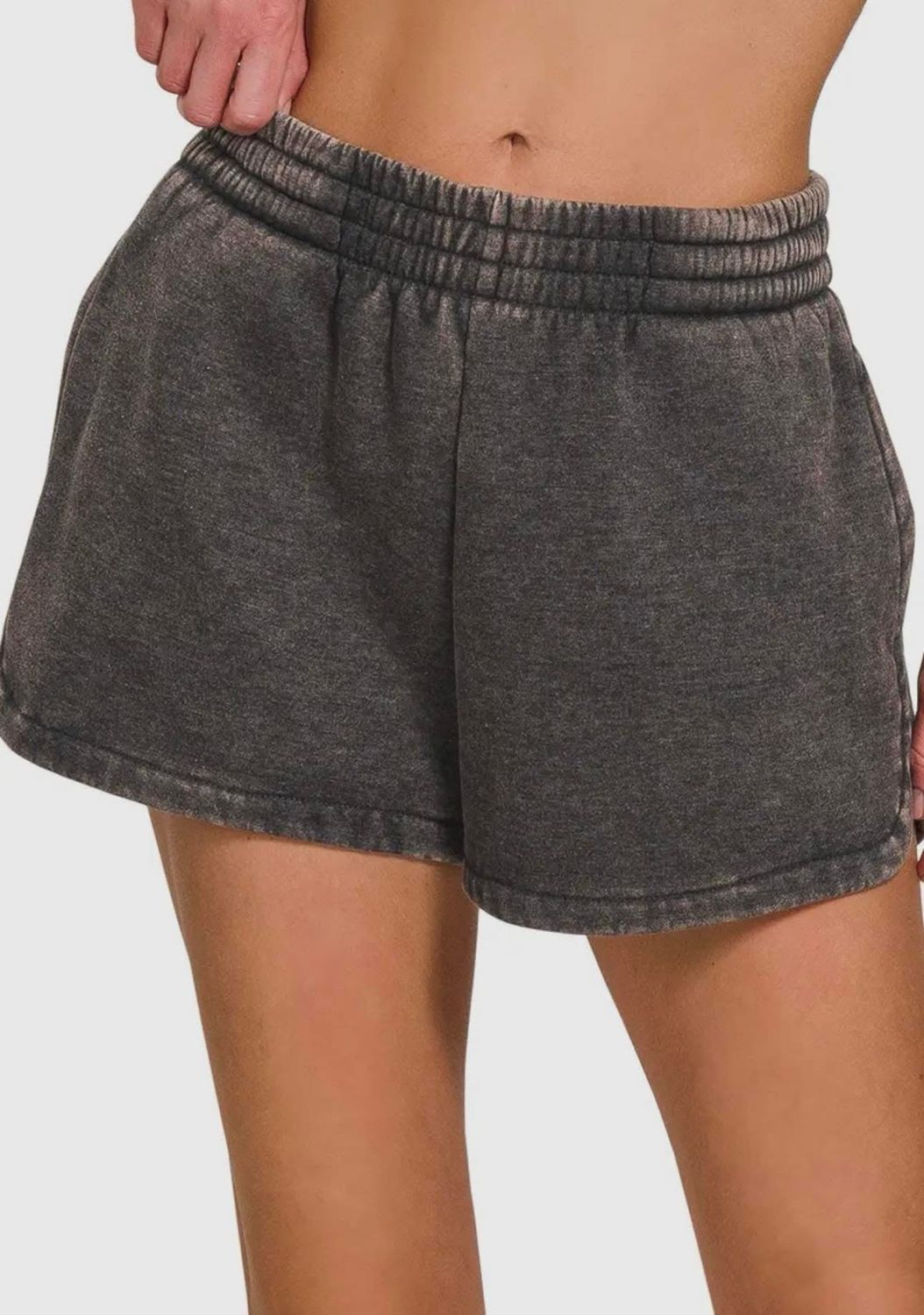 SMALL gray Acid Wash Shorts
