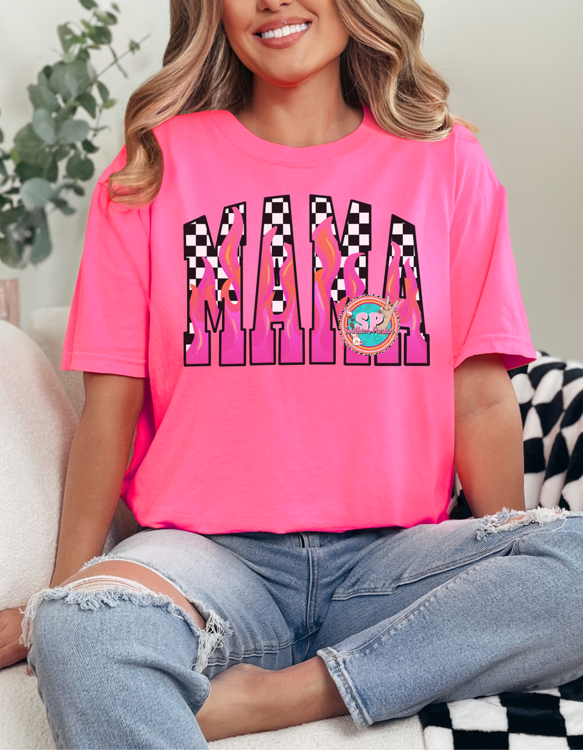 Hot Pink Mama Flame Shirt