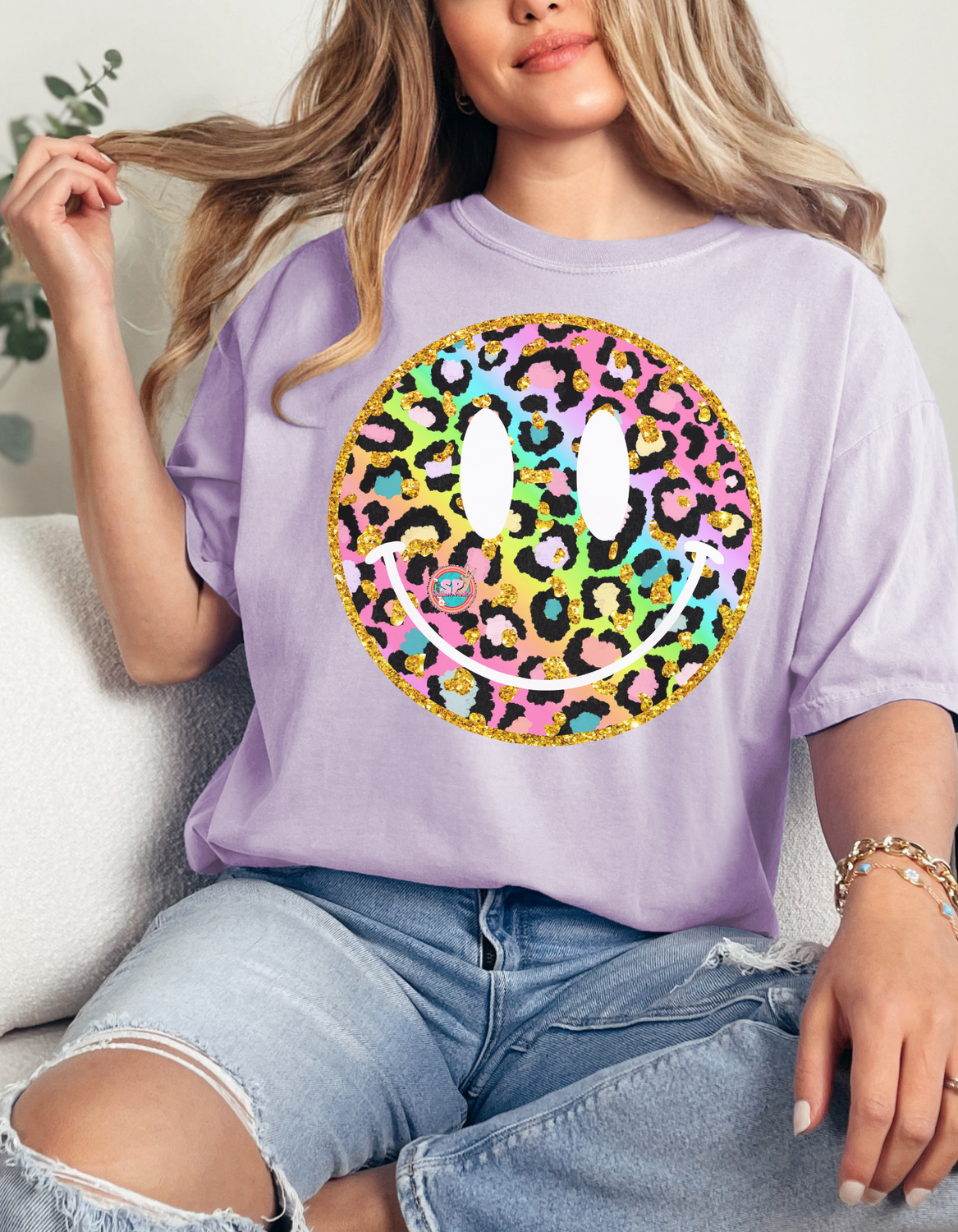 Colorful Cheetah Smiley Shirt