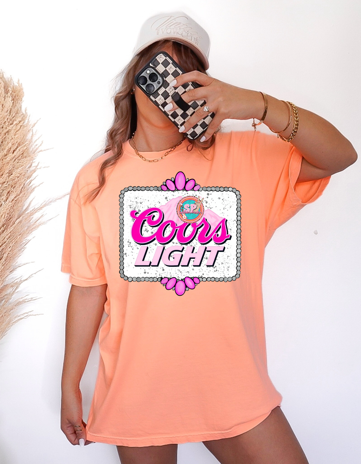 White and Pink Coors Shirt