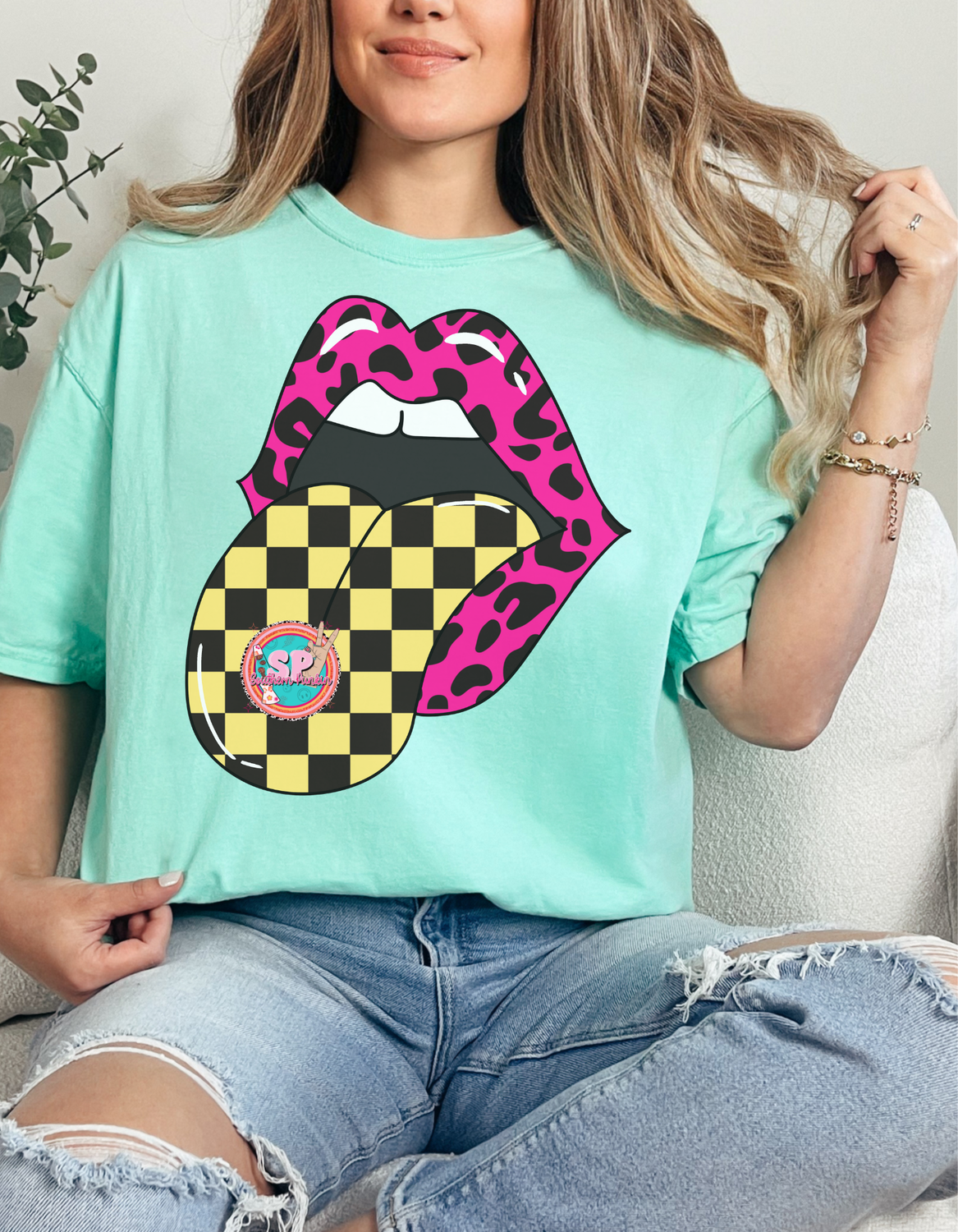 Pink Cheetah Tongue Shirt