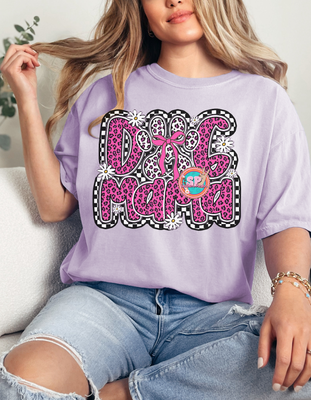 Pink Cheetah Dog Mama Shirt