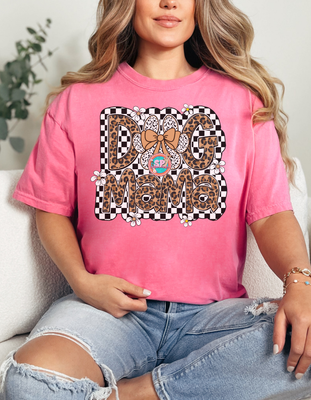 Brown Cheetah Dog Mama Shirt