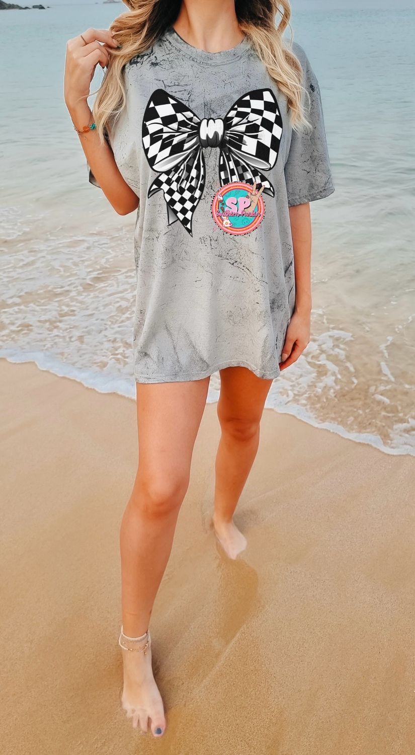 Big Checkered Bow Shirt